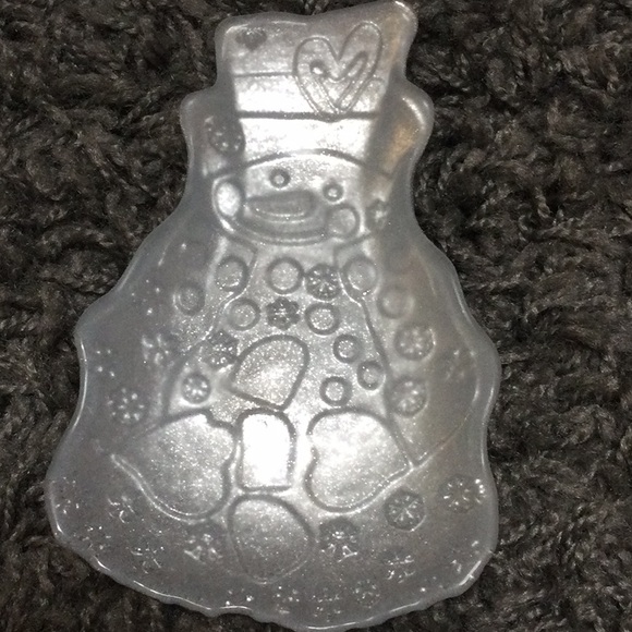 Christmas holiday snowman glitter glass 3 piece Akcam dishes & 3 piece bowl set - Picture 2 of 7